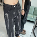 Gradient Jeans Men's And Women's Straight Loose Pants