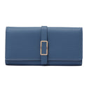 Long Metal Buckle Simple Tri-fold Clutch