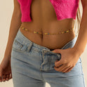 Sweet Cool Geometric Star Metal Waist Decorations Simple Body Chains Love Chain Sexy