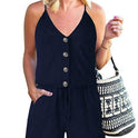 Summer European And American Women's Fashion Camisole Lace-up Casual Women's Jumpsuit