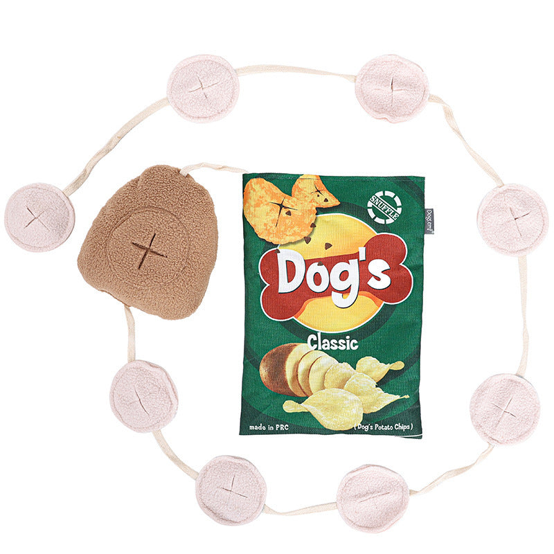 Dog Fashion Personality Potato Chips Plush Toy