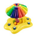 Thick PVC Water Inflatable Rainbow Coconut Tree Ice Bar Inflatable Cup Holder Drink Coaster