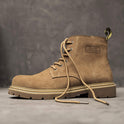 Hidden Heel Platform Retro Men's Leather Boots