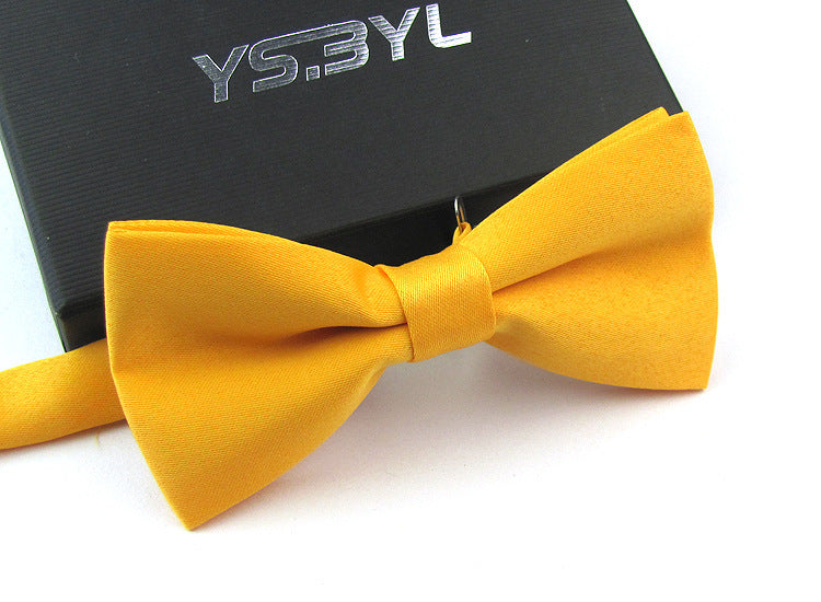 Matte Men's Solid Color Wedding Bow Tie Gentleman Polyester