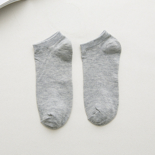 Men's Boat Socks Polyester Cotton Breathable Invisible Boat Socks Men's Solid Color