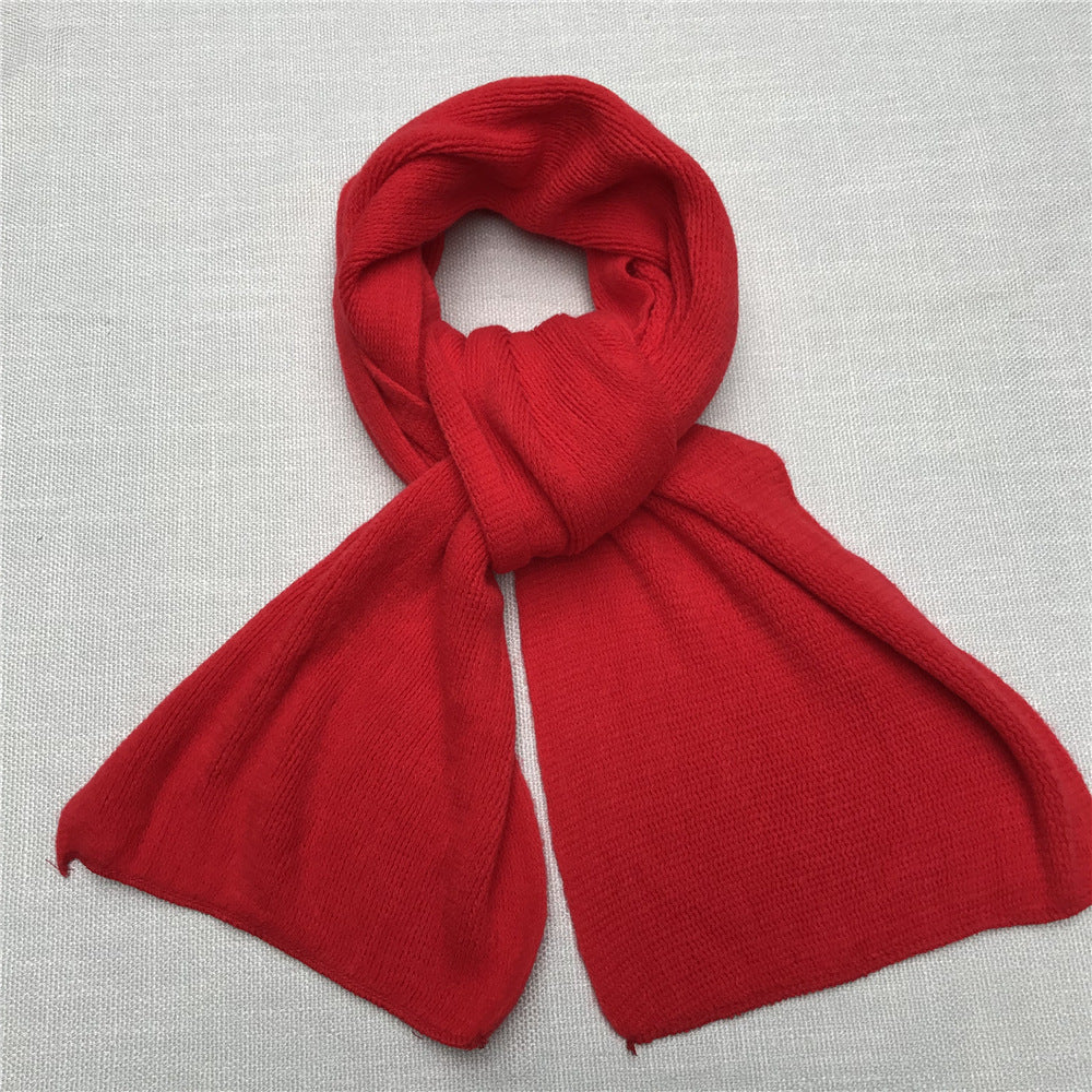 Winter Men's Solid Color Scarf Women's Shawl