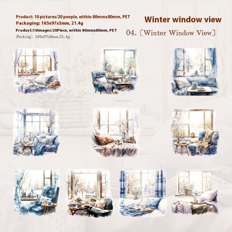 Window Story Series Journal Decorative Source Material Stickers