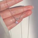 Zircon Water Drops Necklace Simple Clavicle Chain