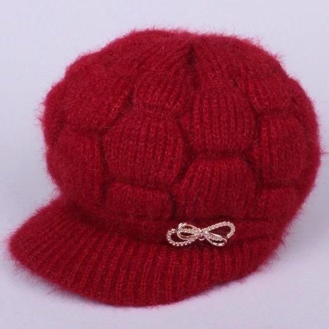 Middle-aged And Elderly Women's Thick Fleece Warm Hat