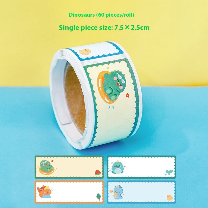 Student Cartoon Tape Name Tape Creative Multifunctional Message Index Stickers