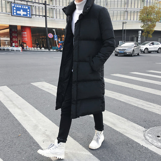 Men's winter long slim cotton coat