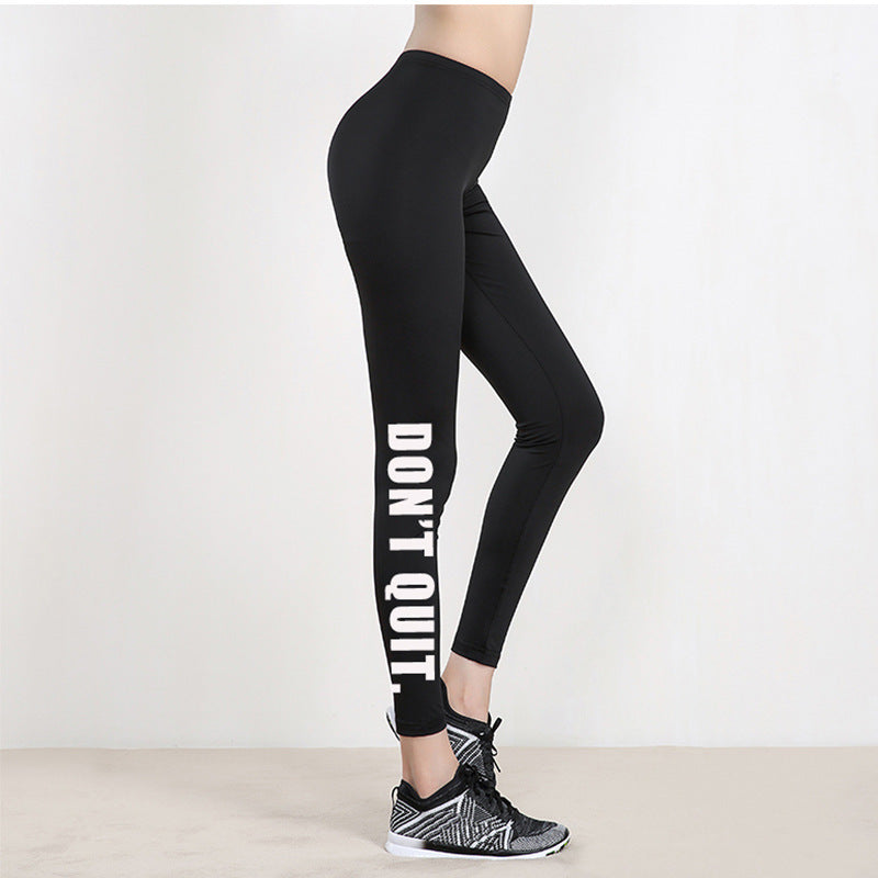 Women's Leggings Wish Foreign Trade Letter Printing Leggings Slim Pencil Pants DDK12