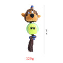 Pet Dog Toy Corduroy Tennis Ball Cotton Rope Dog Bite Resistant Teeth Sound Toy Interactive Play