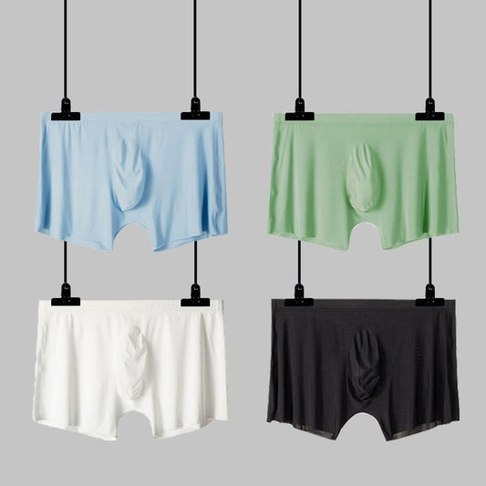 Men's Ice Silk Mask Seamless One-piece Shorts