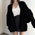 Women's Solid Color Fashion Casual Knitted Jacket