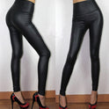 Matte Faux Leather High Waist Pencil Pants Skinny