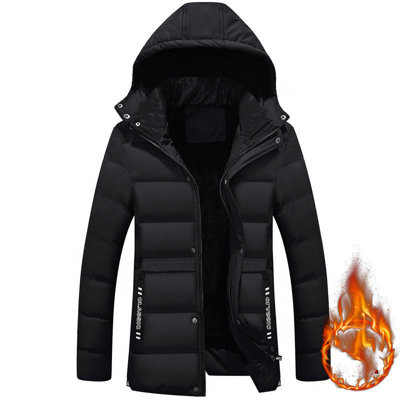 Handsome Men's Slim Fit Short Padded Coat With Velvet