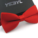 Matte Men's Solid Color Wedding Bow Tie Gentleman Polyester