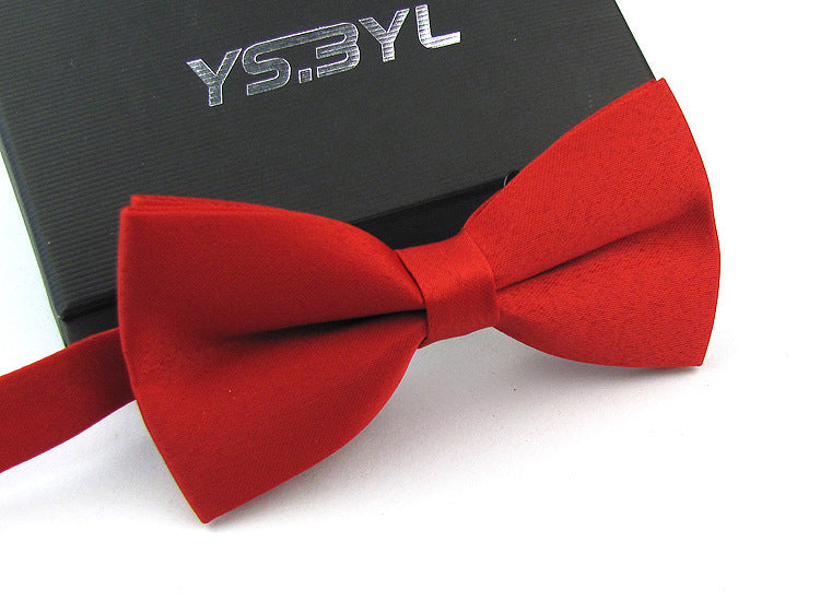 Matte Men's Solid Color Wedding Bow Tie Gentleman Polyester