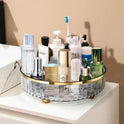 Rotating Cosmetic Organizer Light Luxury Perfume Skincare Organizer Transparent Makeup Storage Tray For Jewelry Aromatherapy