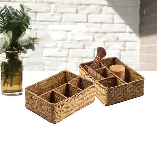 Seaweed Weaved Storage Basket Office Desktop Sundries Storage Basket