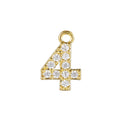 Gold-Plated Copper Color-Preserving Jewelry 0-9 Birthday Year Digital Accessories