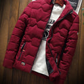 Men's solid color plus size fashion cotton jacket stand collar