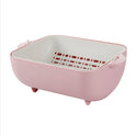 Creative Double-layer Square Flip Drain Basket Kitchen Dishwashing Drip Basin