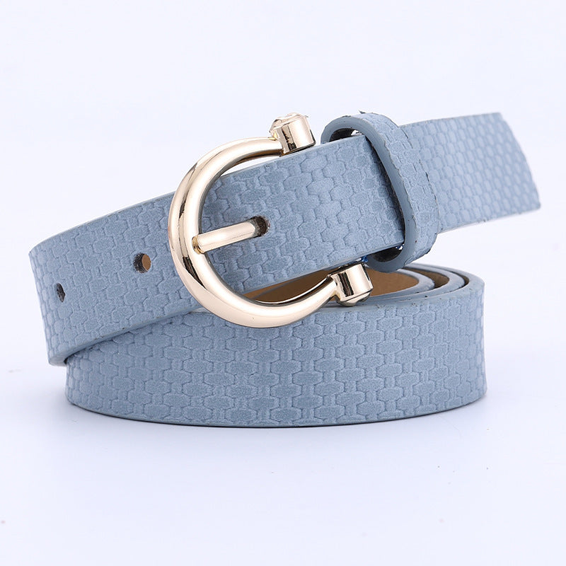 New Style Personalized Straw Mat Pattern Decorative Dress Belt