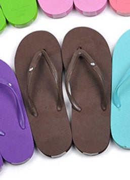 Summer explosions deer flip-flops flat sandals and slippers solid color ladies new couple candy color beach shoes