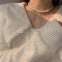 Pearl Necklace Retro Clavicle Chain For Women