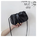 Pleated cloud saddle bag