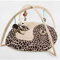 Cartoon Cat Play Tent Multifunctional Cat Hammocks Kitten Sleep Bed Foldable Cat Mat with Balls Cat Play House Toy