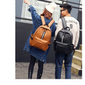 Men and women pu leather backpack