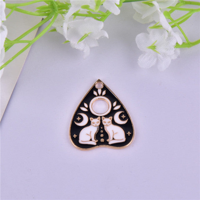 Cat Sun Eye Oil Dripping Alloy Ornament Pendant