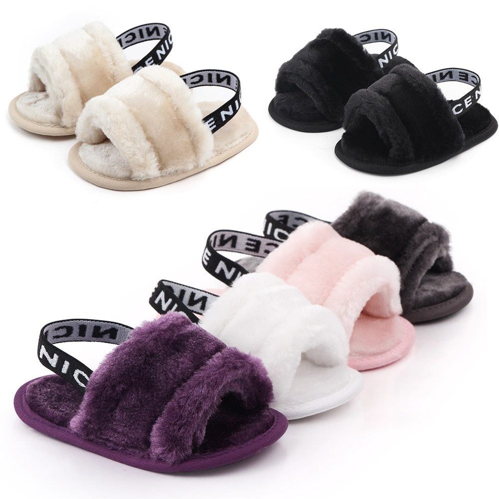 Hairy sandals Baby shoes