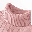 Twist Knitted Pullover Slim Fit Warm Top Solid Color