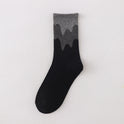 Men's And Women's Fashionable Warm Color Matching Mid-calf Socks