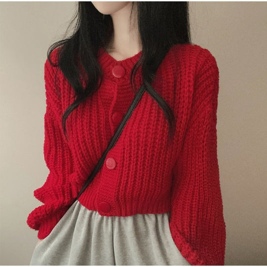 Women's Fashion Knitwear Sweater Short Coat