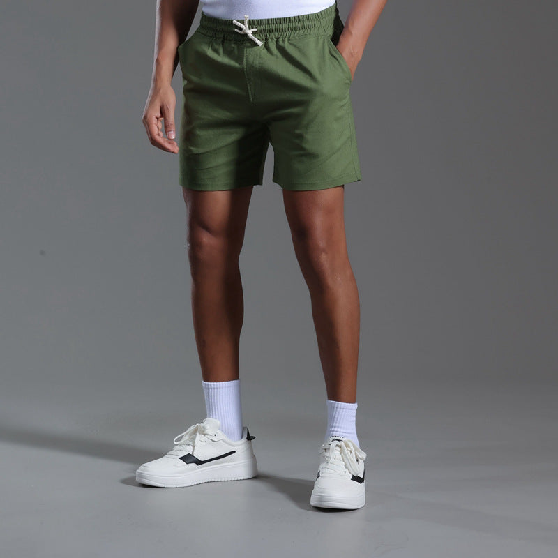 Men's Loose Neutral Couple Wear Spring And Summer Thin Linen Cotton Blended Casual Short-length Pants