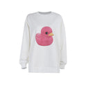 Fashion Style Casual All-matching Slim Fit Duck Printed Fleece Hoodie