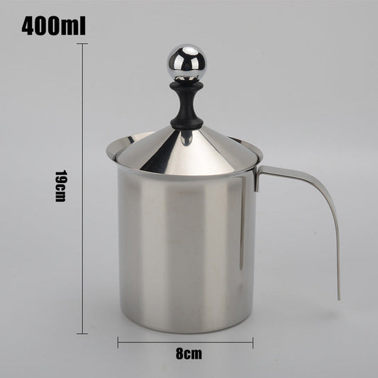 Stainless Steel Double-layer Strainer Fancy Coffee Milk Bubbler