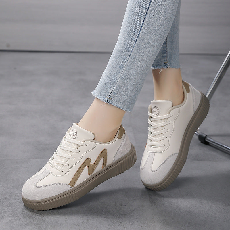 Women's Flat Sneakers Leather Platform Sports