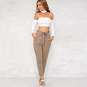 European and American new fashion wild waist cropped pants