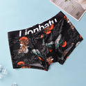 Ice Silk Men's Boxers Lightweight Breathable Young Boys Printed Boxer Briefs