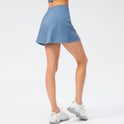 Spring And Summer Sports Short Skirt Fake Two Pieces Anti-emptied Pantskirt Loose Casual Yoga Running Skirt