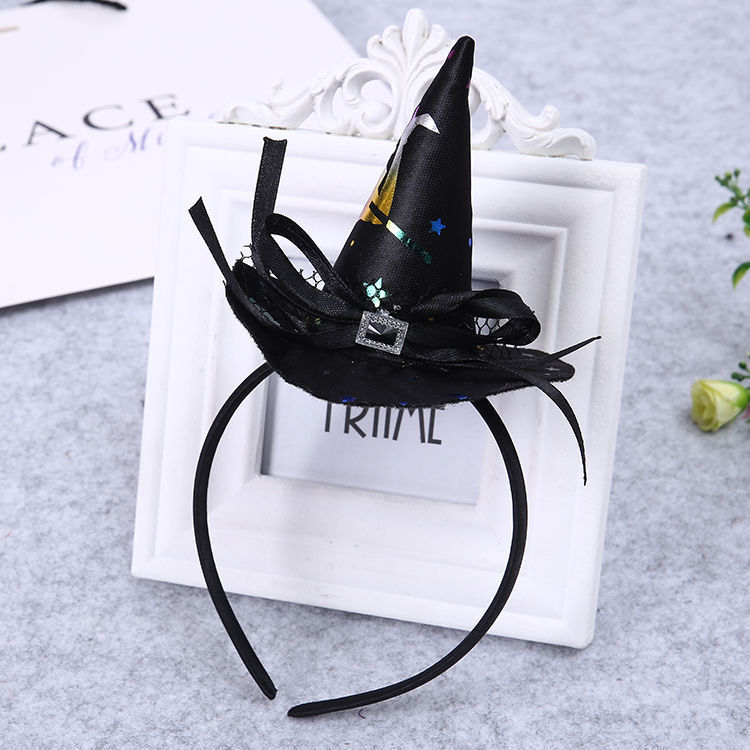 Halloween Witch Hat Headband Holiday Children Props Party Hair Accessories