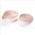 Kitchen Laundry Organizer Thickening Home Kitchen Plastic Rice Friut Bowl Washing Rice Sieve Basin Washing Basket