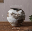 Hand-pinching Special-shaped Vase Vintage Ceramic Pottery Pot Decoration