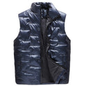 Men's Youth Casual Glossy Vest Warm Down Cotton Vest